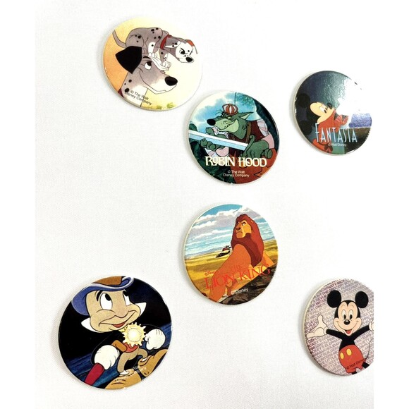 Vintage Assorted Lot of 10 Disney Themed Pogs / Milk Caps - Picture 5 of 8